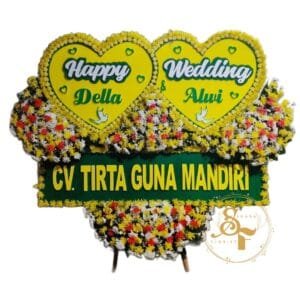 Bunga Papan Happy Wedding